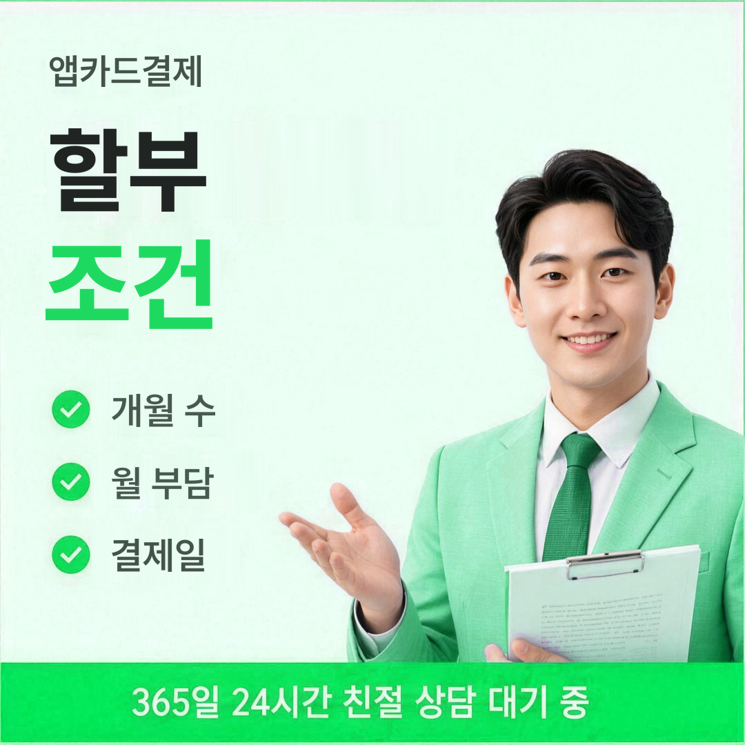 다음머니 앱카드결제 할부 조건 정리 안내 배너 이미지